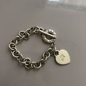 Tiffany sterling silver heart tag bracelet